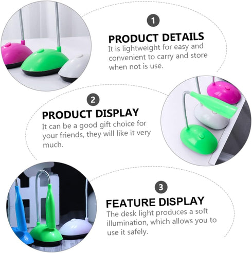 Foldable Table Lamp LED Table Lamp Desk Lamp Table Lights for Desk Reading Lamp Desk Lamp for Reading Flexible Table Lamp Use Green Without Bedsid...