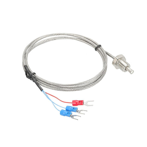 MECCANIXITY PT100 Thermocouple Temperature Sensor M10 Screw Temperature Probes 3.3ft -50 to 200°C(-58 to 392°F)...