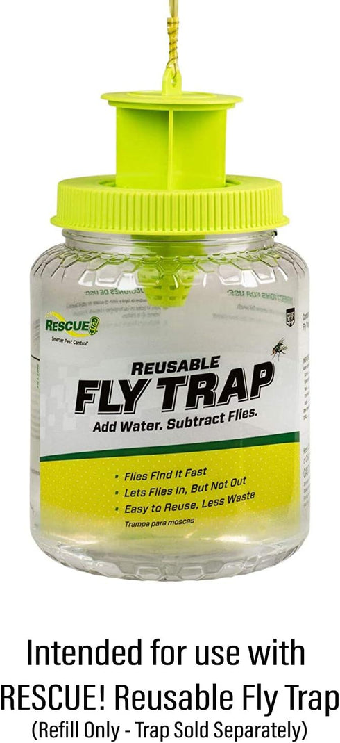 RESCUE! Reusable Fly Trap Refill – Outdoor Use - 4 Pack...