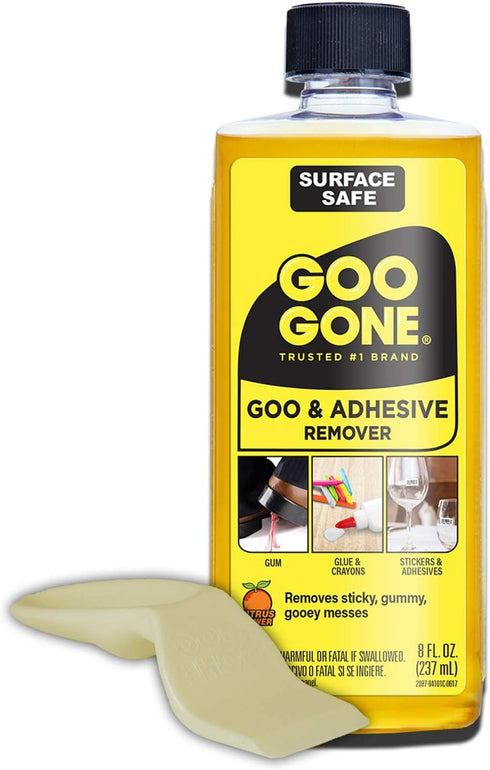Goo Gone Original Liquid - 8 Ounce and Sticker Lifter - Surface Safe Adhesive Remover Safely Removes Stickers Labels Decals Residue Tape Chewing G...