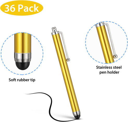 Outus Stylus Pen Set of 36 for Universal Capacitive Touch Screens Devices, Stylus Pens for Touch Screens Devices, Compatible with iPhone, iPad, Ta...
