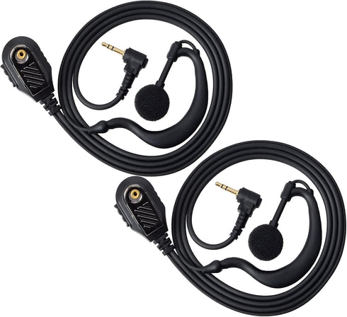 HYS Radio Earpiece Soft Rubber G Shape Earhook Law Enforcement Tactical Headset for Motorola Walkie Talkie T200TP T260 T100 T100TP T402 T460 T465 ...