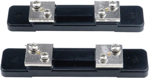 Antrader 2-Pack 50A 75mV DC Current Measuring Shunt Resistor Analogue Digital Meter for DC Current Measure...