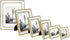 Isaac Jacobs 4x6 Gold Beveled Mirror Picture Frame - Classic Mirrored Frame with Deep Slanted Angle Made for Wall Décor Display, Photo Gallery and...