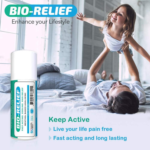 BIO-Relief Pain Relief Gel, Cooling Gel with 10% Menthol & Arnica Montana, 3 oz Roll-on for Arthritis, Muscle Pain, Joint & Back Pain, Topical Ana...