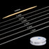 Amaney 4 Roll 0.8mm Elastic String, Stretchy String Crystal String Bead Cord with Beading Needles and Scissors for Bracelet, Beading and Jewelry M...