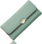Wallet for Women RFID Blocking PU Leather Leaf Pendant Card Holder Phone Checkbook Organizer Zipper Coin Purse...