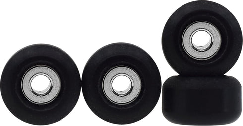 Teak Tuning Eco 85D CNC Poly Fingerboard Wheels - Street Shape, 7.5mm Dia., 5mm Wide - Black Colorway...