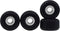 Teak Tuning Eco 85D CNC Poly Fingerboard Wheels - Street Shape, 7.5mm Dia., 5mm Wide - Black Colorway...