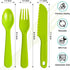16 Pcs Kids Plastic Utensils, Reusable Toddler Feeding Utensils with 8 Kids Forks and 8 Kids Spoons, Colorful Kids Silverware Cutlery Set for Scho...