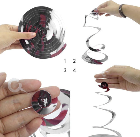 Aimto Black and Red Party Swirl Decorations,Foil Ceiling Hanging Swirl Decorations, Whirls Decorations,Pack of 20...