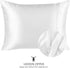 Satin Pillowcase with Zipper for Hair and Skin Care, Feels Soft and Cool Like a Silk Pillowcase, White Satin Pillow Cases 2 Pack, Slik Pillow Cove...