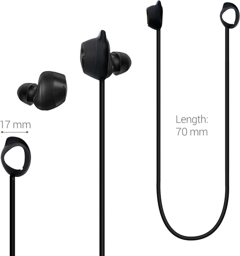 kwmobile Straps Compatible with Samsung Galaxy Buds/Buds Plus - 2X Silicone Holder for Wireless Earphones - Black/Red...