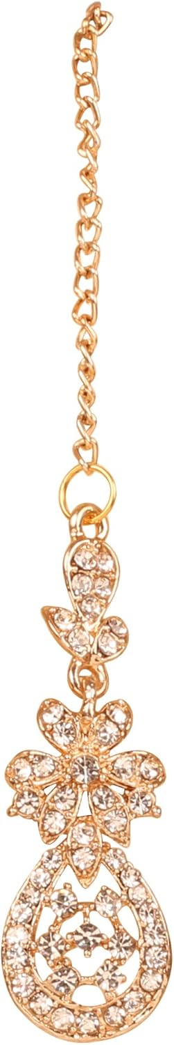 Touchstone Indian Bollywood Stylish Contemporary Designer Jewelry Wedding Head Accessory Mangtika With Beautiful Chain For Women In Gold or Silver...
