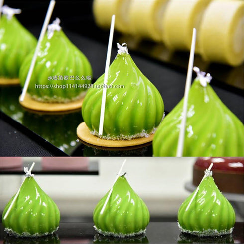 Spiral Castle Shape Silicone Molds Cake Decorating Tools Bakeware French Dessert Mousse Cake Mold Baking Cupcake Silicone Mousse Mold - 6 Cavities...