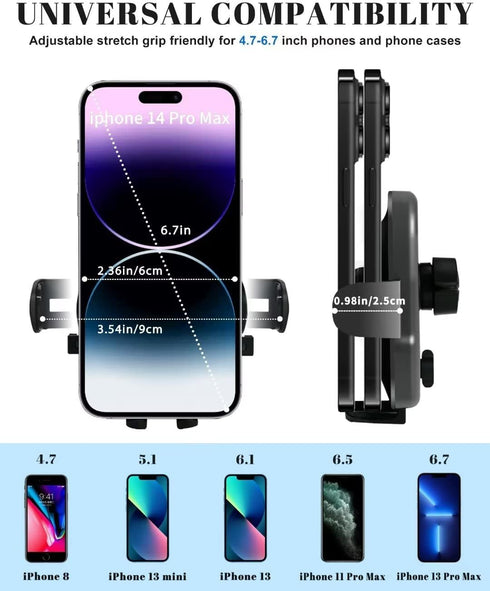 Car Phone Holder Mount - Socket Grips Pop Cradles Friendly, Hands-Free 360° Rotatable & Anti-Shake Air Vent Mount, Universal Car Phone Holder Comp...