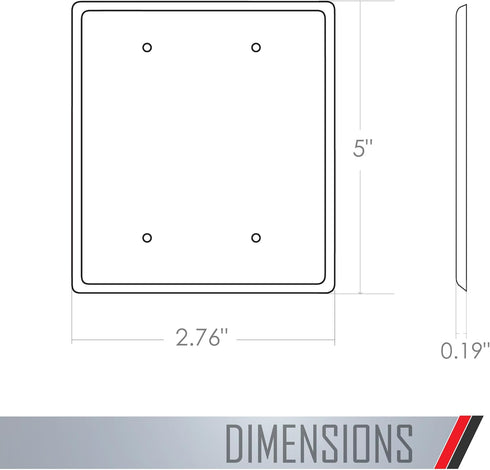 TayMac WRW-BB Metal Maxi Blank Electrical Outlet Cover Wall Plate with Screws for 2 Devices, 2-Gang, White Smooth...