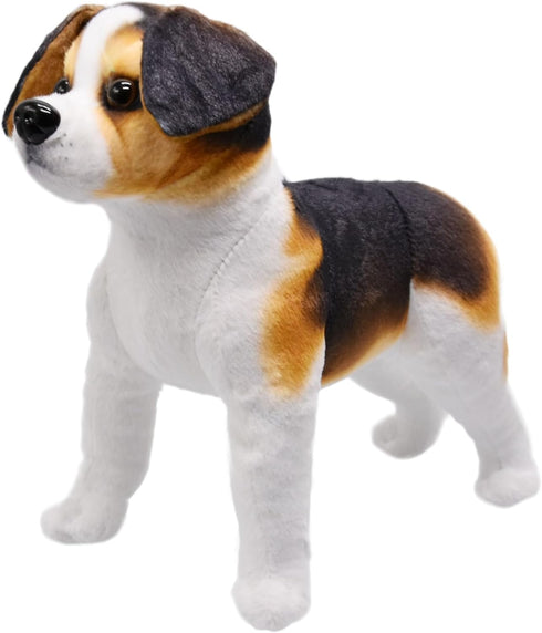 Lifelike Beagle Dog Stuffed Animal Simulated Plush Puppy Toy Doll Super Realistic Brown Dogs Act Like Real Excellent Gifts for Kids Birthday Party...
