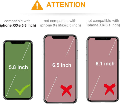 KIHUWEY Compatible with iPhone X/Xs Case Wallet with Credit Card Holder, Premium Leather Magnetic Clasp Kickstand Heavy Duty Protective Cover for ...