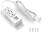 Kungfuking Power Strip with USB, Wall Mountable Socket Surge Protector Power Strip with 2 AC Outlets and 2 USB Charging Ports White Extension Cord...
