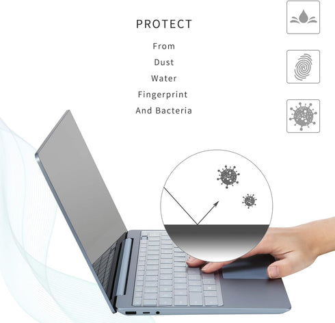 Keyboard Cover for 2023 Microsoft Surface Laptop Go 3/ Laptop Go 2/ Laptop Go 12.4" - Premium Ultra Thin, High Transparency Keyboard Protector Ski...