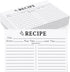 100 Count Recipe Cards, Recipe Cards 3x5 White, 3x5 Recipe Cards Double Sided, Blank Recipe Cards for Bridal Shower and Wedding...