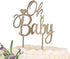 PAPALONG Wooden "OH BABY" Cake Topper for Baby Showers - Rustic Woodland Themed Gender Neutral Baby Shower Decoration for Boys & Girls...