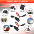 ELECTOP Rectangular SAE Connector Power Socket Sidewall Port, Weatherproof SAE Quick Connector Solar Panel Flush Mount SAE Plug Adapter, 12AWG SAE...