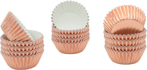Mini Rose Gold Foil Cupcake Liners Muffin Baking Cups for Party and More, 300-Count...