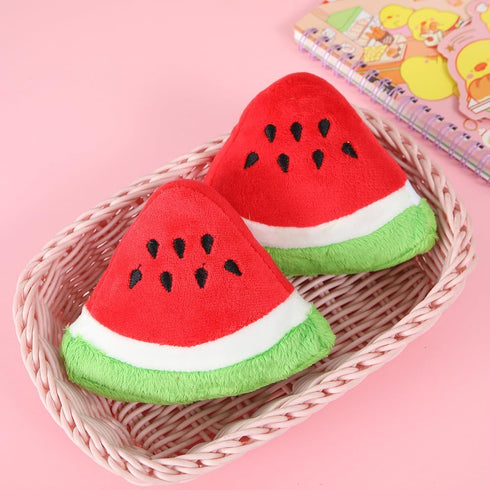 Pet Toy Chew Squeaker Squeaky Plush Cotton Triangle Ball Watermelon Sound Toys Puppies Small Dogs Useful and Deft?Toys?Dog Squeak Toys...