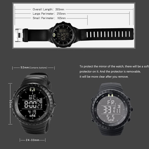 PALADA Men's Digital Sports Watch Waterproof Tactical Watch with LED Backlight Watches for Men...