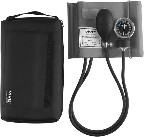 Manual Blood Pressure Cuff - Aneroid Sphygmomanometer with Case - BP Kit Monitor for Adults, Nurses - One Hand, One Tube Upper Arm Cuff Machine - ...