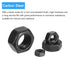 Hex Nuts (1/4"-20) 100Pcs, Carbon Steel Coarse Thread Black Oxide Hexagon Nut Hardware - for DIY Home Repair Machinery, Black...