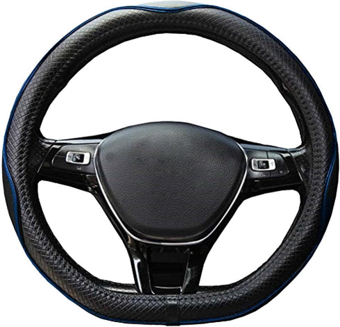 Mayco Bell Flat Bottom Steering Wheel Cover Anti-Slip,Safety,Soft,Breathable,Durable,Full Surround,Comfortable Grip Microfiber Leather (D-Shape, B...