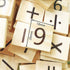 100pcs Wood Tiles Numbers and Symbols Wooden Pieces for Word Game Board of Education Games Crafts,Pendants...