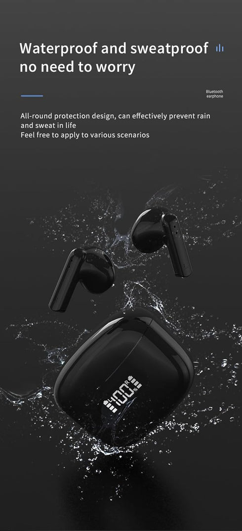BD&M Wireless Earbuds, Bluetooth Earbuds Wireless Headphones, TWS Earphones in-Ear Wireless Ear Buds Built in Mic Headset Premium Sound with Deep ...