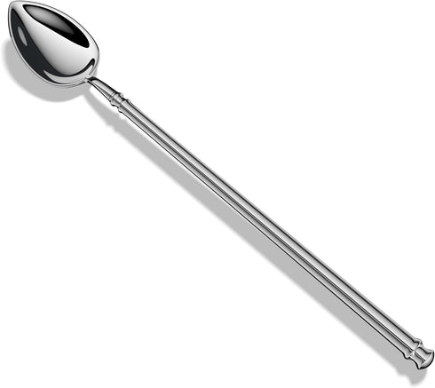 Long Handle Iced Tea Spoon,Manual Forged 18/10 Stainless Steel Coffee Stirrers Spoon,Modern Round Handle Ice Cream Spoon,Cocktail Stirring Spoons,...