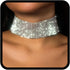 Nicute Rhinestone Necklace Jewelry Silver Crystal Wide Choker Necklace Sparkly Collar Necklaces Prom for Women...