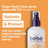 Bébé Bottoms Baby Diaper Rash Cream Spray, No-Rub Touch Free Application for Sensitive Skin (50 ml)...