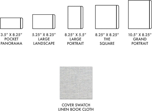Handbook Journal Co. Watercolor Sketchbook - Pocket Panorama 3.5 x 8.25 in. 140 lb/ 300 gsm Cold Press Paper - European Linen-Bound Hardcover, 30 ...