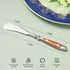 Butter Spreader?4pcs Butter Knives?Premium Stainless Steel 18/8 Butter Cheese Jam Appetizer Spreading Knives with Comfortable Bakelite Handle?Wood...