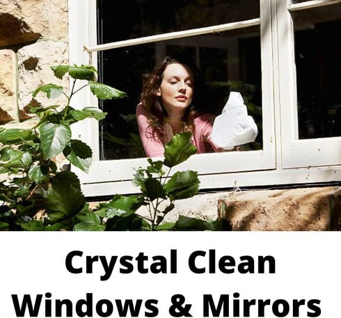 Crystal Clean Eco-Cloth Amazing Lint-Free/Streak-Free/Chemical-Free Microfiber Cloth for Windows & Glass/Mirrors Stainless Steel Appliances TV/Com...