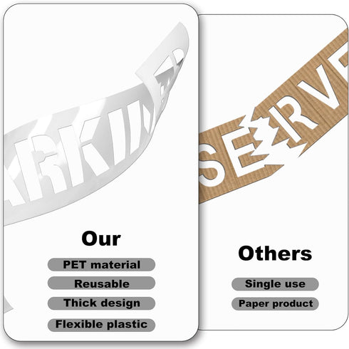 2pcs No Parking Stencils, 4 Inch Letter Stencils Flexible Plastic Parking Lot Paint Templates Parking Lot Stencils Traffic Curb Painting Marking S...