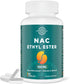 N-Acetyl Cysteine Ethyl Ester 100mg - More Absorption Than 1000mg NAC - with Glycine 600mg - Benefit Glutathione - Good for Immune System & Antiox...