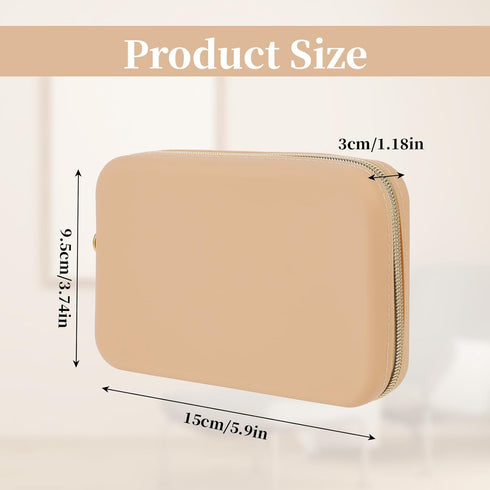 Qianyu Professional Cosmetic Tool Case Makeup Brush Holder Organizer Large Silicone Makeup Brush Holder Travelling Bag with Zipper Waterproof Mate...