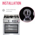 EUDEMON Clear 6pack Safety Children Kitchen Stove Gas Knob Covers (Clear)