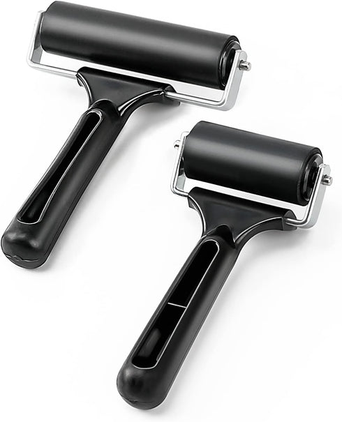 Rubber Roller, Ideal for Anti Skid Tape Construction Tools, Print, Ink and Stamping Tools (2.5 & 4-Inch, Black)...