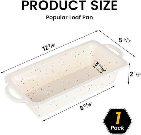 1 Pack Silicone Bread Loaf Pan with Metal Reinforced Frame, 9.5 x 5 in Non-stick Silicone Loaf Pan for Baking, Durable Silicone Bread Pan for Oven...