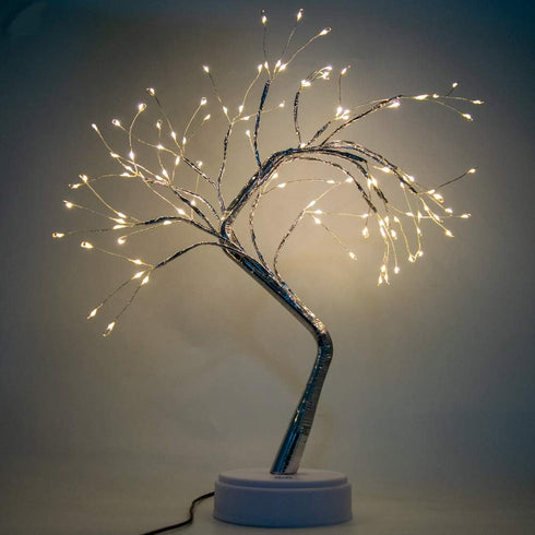 Lake Industries 20" LED Firefly Tree Lights | Bonsai - Bedroom, Desk Top, Table Lamp Decoration | USB/Battery Operated | Touch Switch | DIY Adjust...