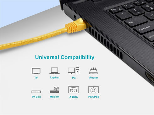 Monoprice Cat6 Ethernet Patch Cable - Snagless RJ45, Pure Bare Copper, 550MHz, UTP, 24AWG, 14 Feet, Yellow - Fullboot Series...